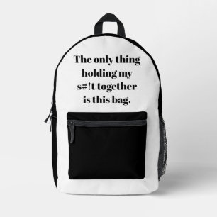 ¡Sólo lo que me mantiene unido es esta bolsa