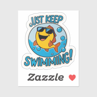 Sólo Mantener El Pegatina De Natación