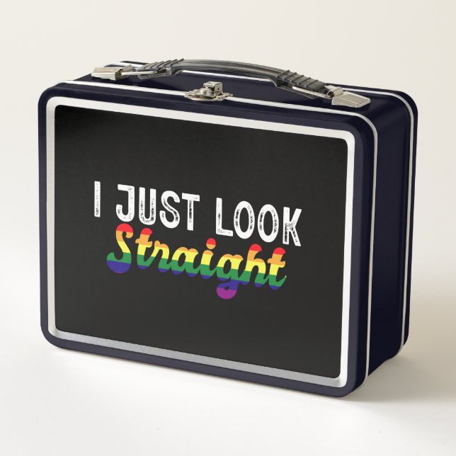 Sólo miro recto Mes del Orgullo LGBT Rainbow (Anverso)