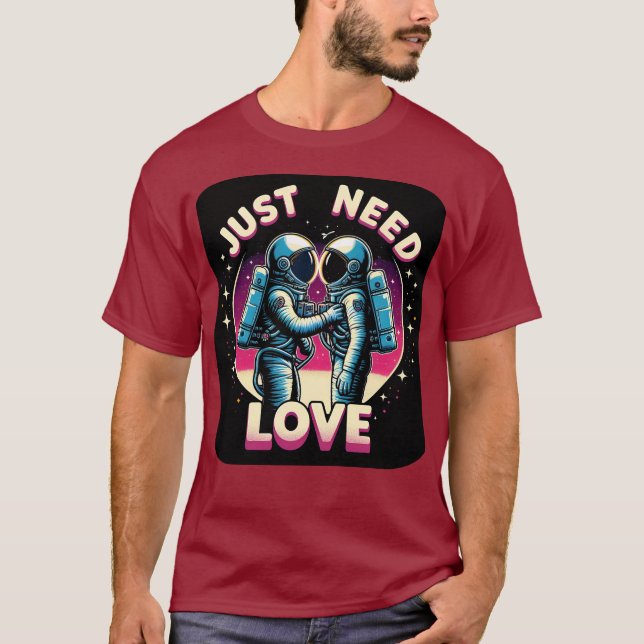 Solo necesito amor - Camiseta oscura (Anverso)