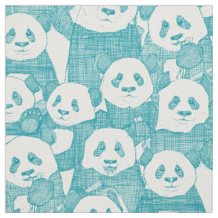 sólo panda osos laguna tela natural