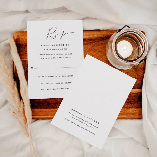 Solo para adultos | Tarjeta RSVP de una boda de in (Subido por el creador)