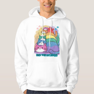 Solo para amantes de gatos Diseño Sudadera con cap
