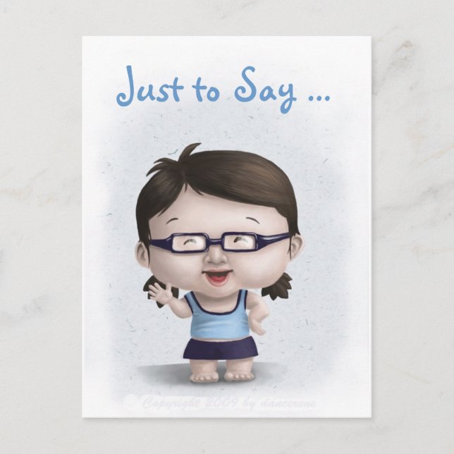 "Sólo para decir... Te echo de menos la postal (Anverso)