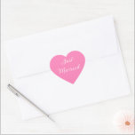 Solo Pegatinas casados<br><div class="desc">Pegatina mostrado en la forma del corazón en el color rosa con el texto Sólo casado en blanco. Personalizar este artículo o compra tal cual.</div>