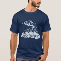 Solo pesca camiseta de pez de la marina masculina