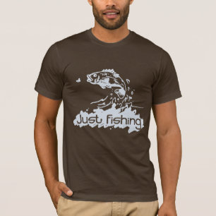 Solo pesca camiseta marrón / azul pálido de los ho