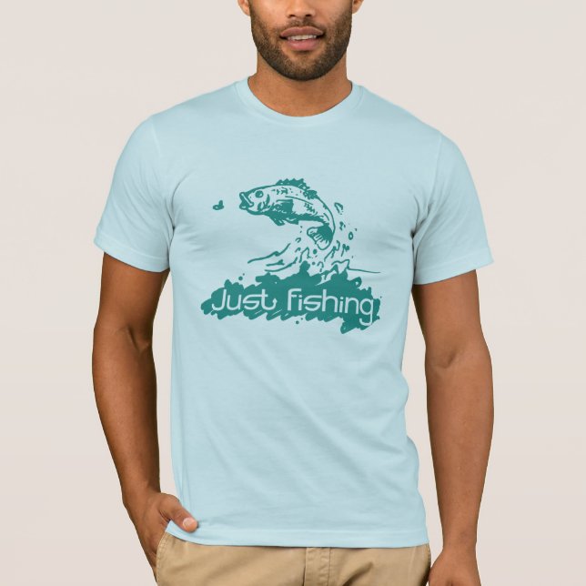 Solo pesca camiseta verde/azul pálido de los hombr (Anverso)
