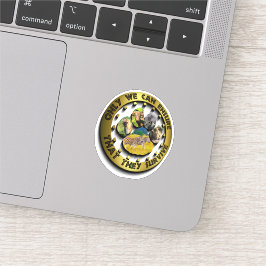 Sólo podemos Pegatina de la huella de la vida silv