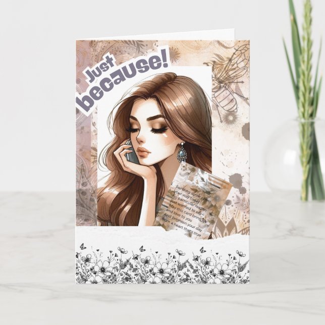 Sólo porque la tarjeta de felicitación de animació (Anverso)