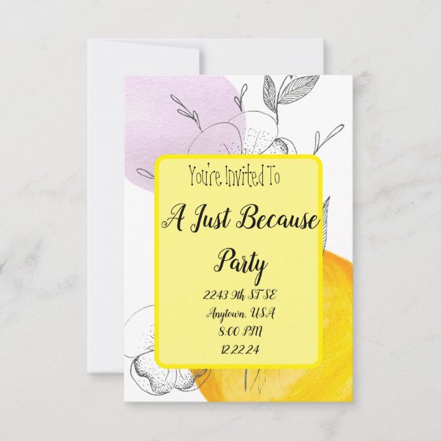 Sólo porque una invitación casual (Anverso)