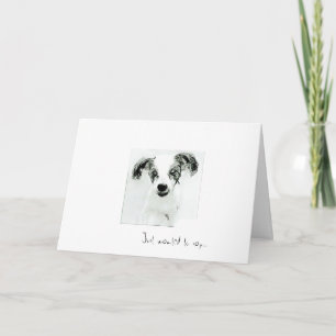 Sólo quería decir Felicidades Tarjeta de Perro Lin