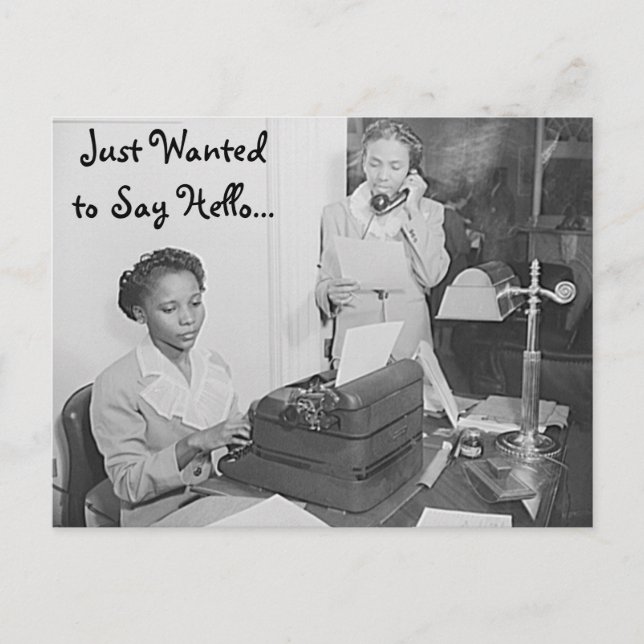 Sólo quería decir hola postal (Anverso)