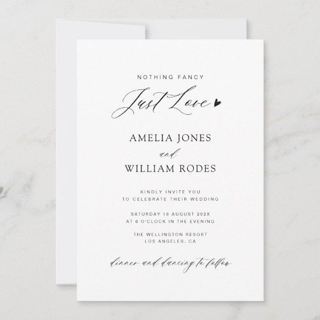 Sólo quiero a simple todo en una sola invitación a (Anverso)