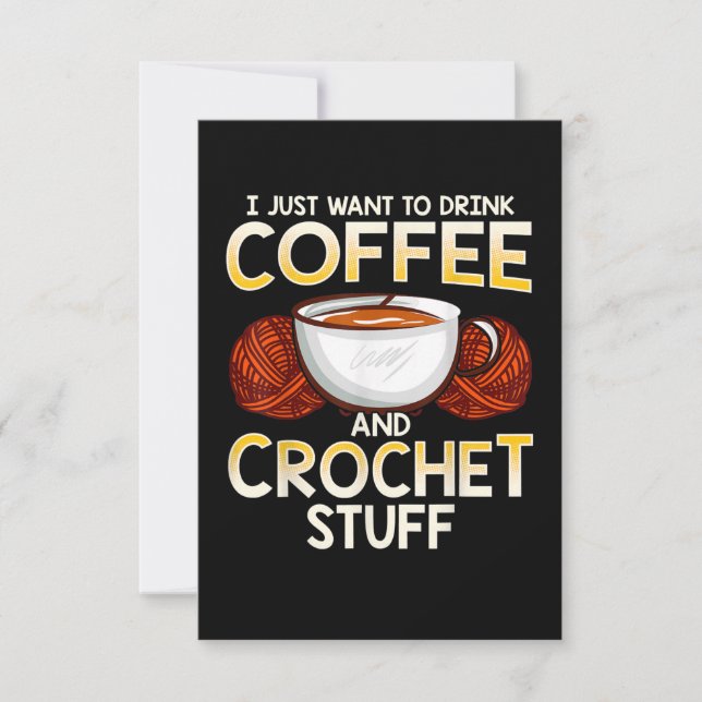 Solo Quiero Beber Café Y Cosas De Crochet (Anverso)