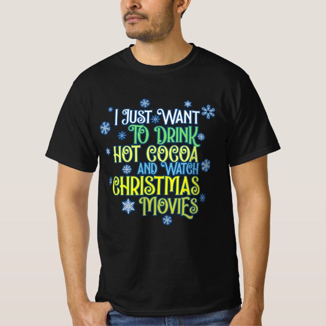 solo quiero Navidades feos suéter camiseta masculi (Anverso)