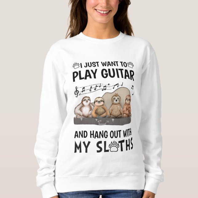 Solo Quiero Tocar Humor De Guitarra Con Camisetas  (Anverso)