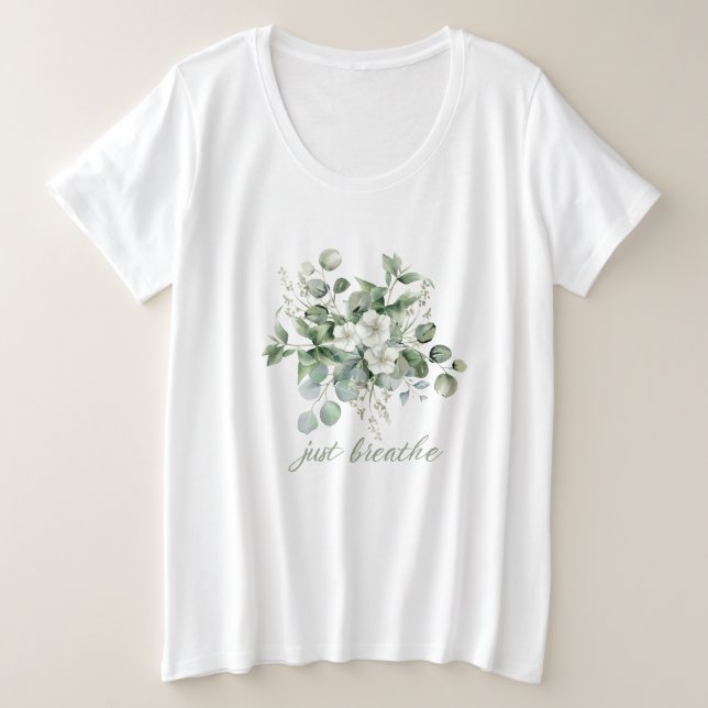 Sólo respira la bloom tee (Anverso del diseño)