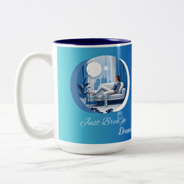 Solo respira la taza del auto cuidado (Izquierda)