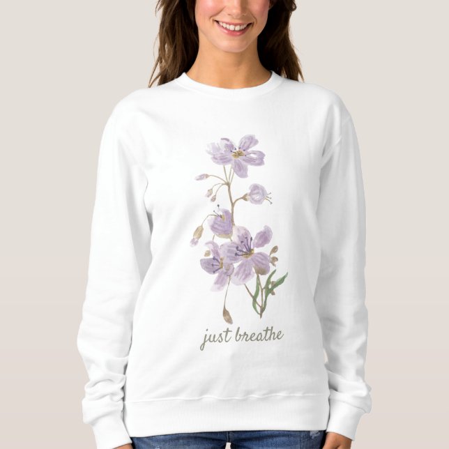 Solo respira sudadera floral (Anverso)