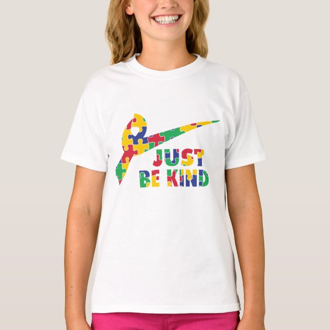 Solo Sé Amable Rompecabezas Colores Camiseta Conci (Anverso)