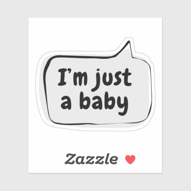 Solo soy un Pegatina de Binib Speech Bubble Vinyl (Hoja)