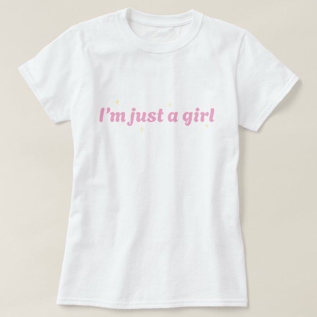 solo soy una camiseta chica (Diseño del anverso)