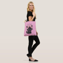 Sólo Soy Una Chica Bolsa Tote de Gato Negro con La