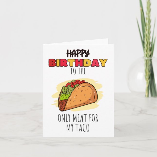 Solo tarjeta de cumpleaños de los puntas de carne (Anverso)