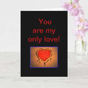 Solo tarjeta de saludo de amor