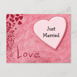 Solo tarjeta postal de amor para Bodas casados