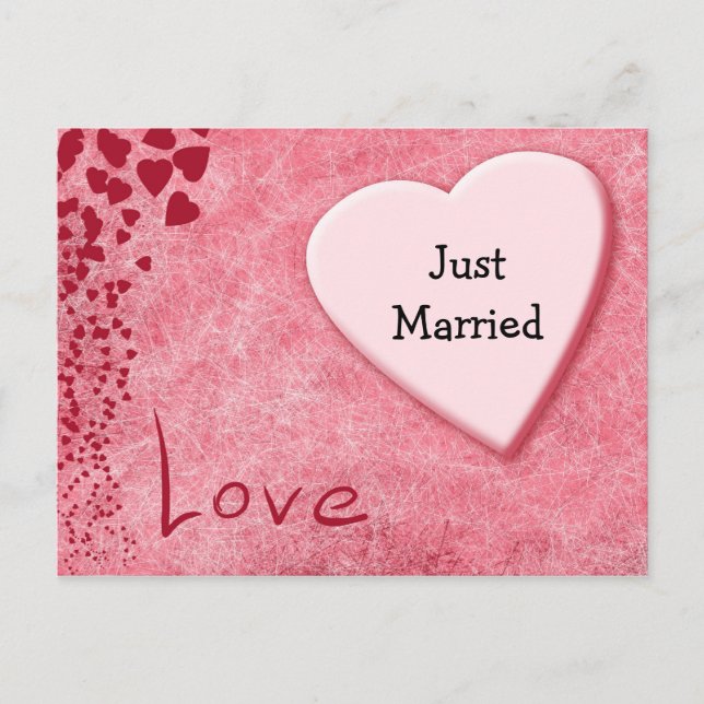 Solo tarjeta postal de amor para Bodas casados (Anverso)