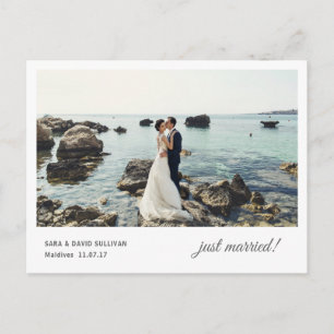 Solo tarjeta postal de Invitación de Elopement cas