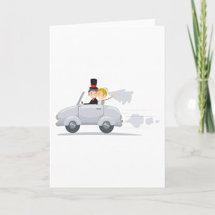 Solo tarjetas de felicitación para coches casados