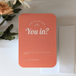 Solo tarjetas RSVP de bodas de paz