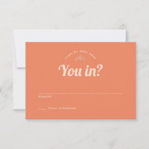 Solo tarjetas RSVP de bodas de paz