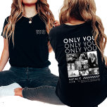 Solo Tu Camisa De Imagen De Collage de fotos Para<br><div class="desc">Muéstrale a tu novio lo mucho que significa para ti con la Camisa de la foto de tu único Collage de fotos. Esta camisa personalizado te permite diseñar un collage de fotos personalizado, mostrando tus recuerdos favoritos juntos. Con el diseño de la impresión trasera, tus fotos se muestran hermosamente, convirtiendo...</div>
