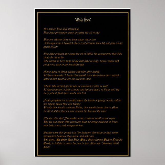 Solo Tú - Póster (Frente)