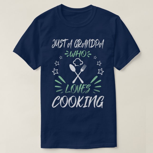 Solo un abuelo que ama cocinar camiseta (Diseño del anverso)