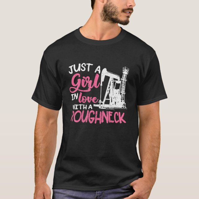 Sólo Un Chica Enamorado De Una Camiseta De Cuello  (Anverso)