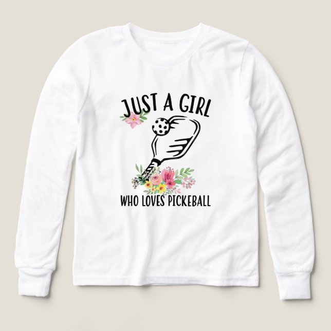 Sólo un Chica que ama a la pelota - remo floral (Diseño frontal)