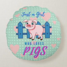 Sólo un Chica que ama a las ranas almohada con cor