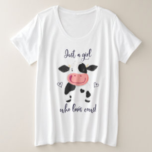 ¡Sólo Un Chica Que Ama A Las Vacas! Corazones Y Ho