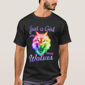 Sólo un Chica que ama a los lobos Chicas de camisa