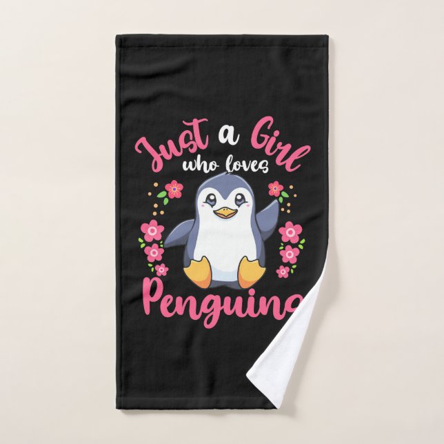 Sólo un Chica que ama a los pingüinos (Toalla de mano)