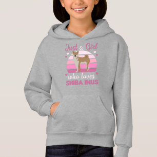 Solo un Chica que ama a Shiba en un perro lindo