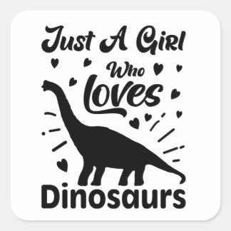Sólo un chica que ama al Pegatina de los Dinosauri