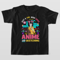 Solo Un Chica Que Ama El Ánime Y Esboza Camisetas
