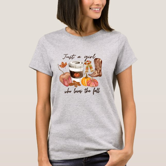 Solo un Chica que ama la camiseta de caída (Anverso)