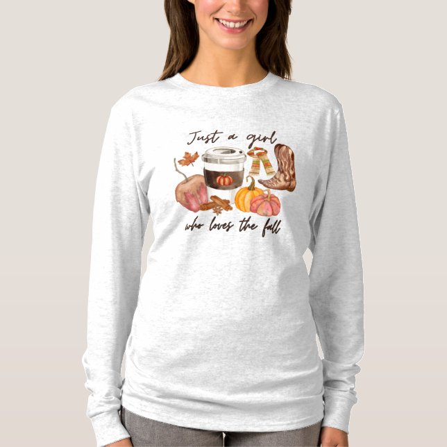 Solo un Chica que ama la camiseta de caída (Anverso)